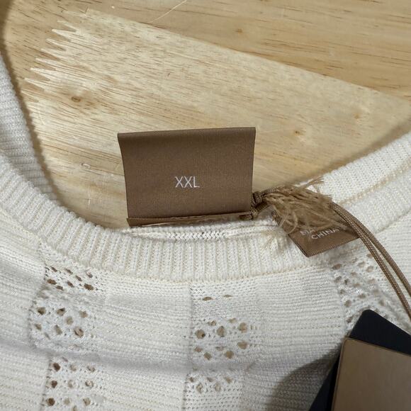 Boss Hugo Boss NWT C Feli Pointelle Fit and Flare Sweater Dress White Size XXL - Picture 5 of 12